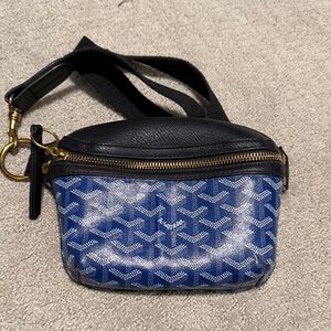 Goyard Blue & Black Crossbody Belt Pouch